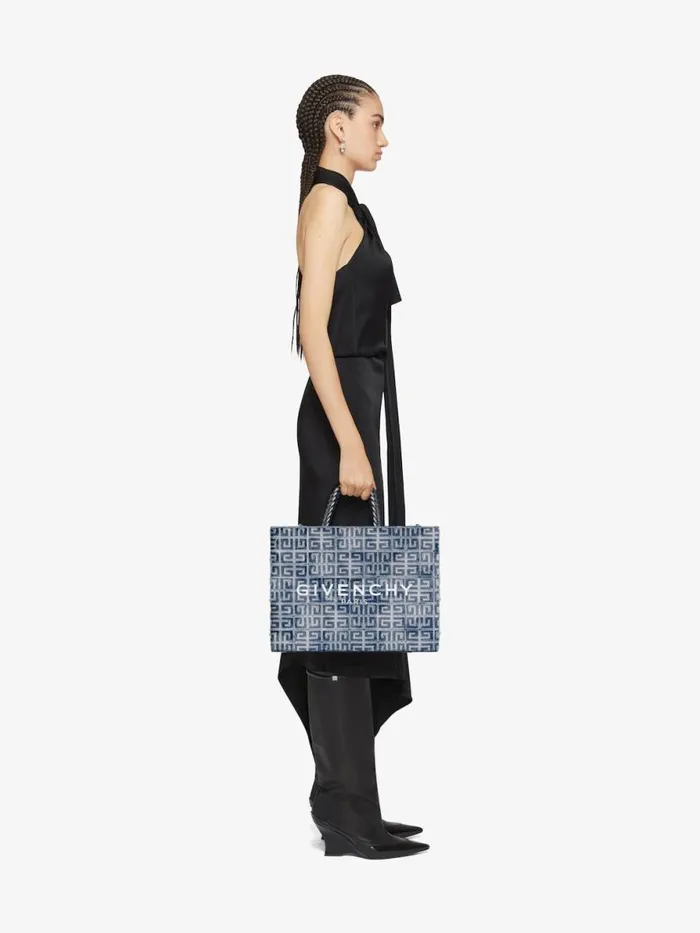 Women Shoulder Bags Givenchy Medium GTote Shopping Bag In 4G Denim With Chain Medium Blue Women Shoulder Bags Givenchy Medium GTote Shopping Bag In 4G Denim With Chain Medium Blue