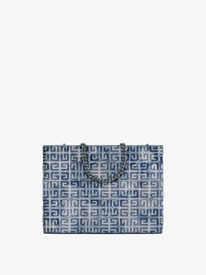 Women Shoulder Bags Givenchy Medium GTote Shopping Bag In 4G Denim With Chain Medium Blue Women Shoulder Bags Givenchy Medium GTote Shopping Bag In 4G Denim With Chain Medium Blue