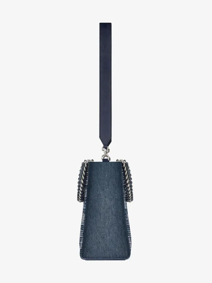 Women Shoulder Bags Givenchy Medium GTote Shopping Bag In 4G Denim With Chain Medium Blue Women Shoulder Bags Givenchy Medium GTote Shopping Bag In 4G Denim With Chain Medium Blue