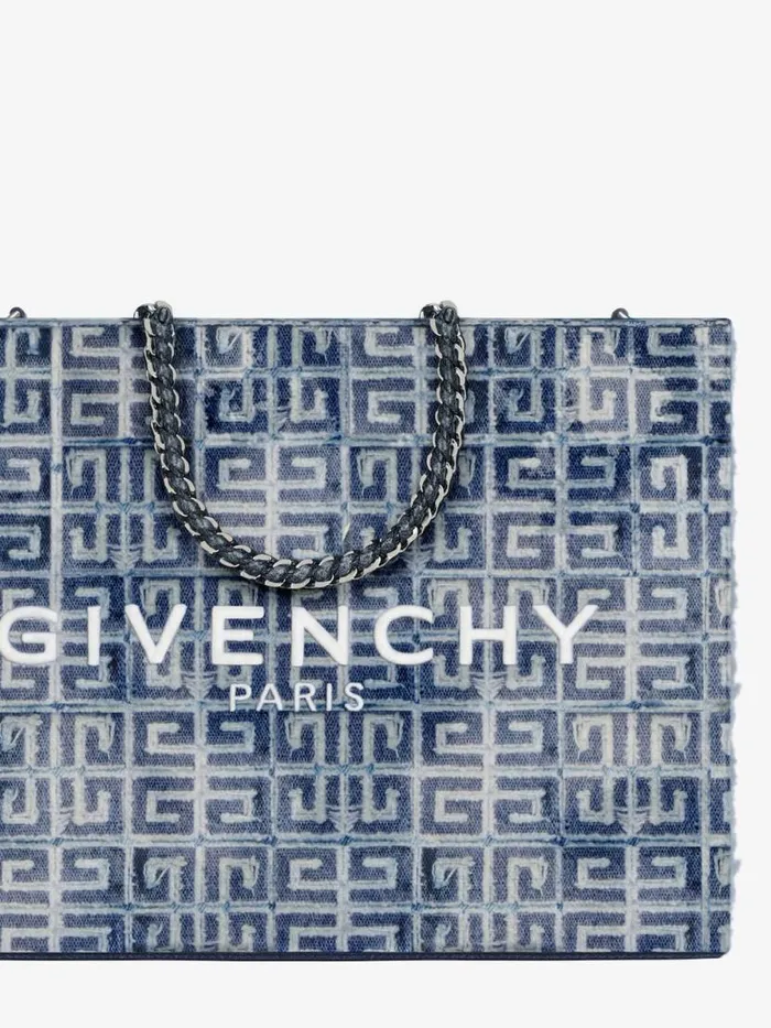 Women Shoulder Bags Givenchy Medium GTote Shopping Bag In 4G Denim With Chain Medium Blue Women Shoulder Bags Givenchy Medium GTote Shopping Bag In 4G Denim With Chain Medium Blue
