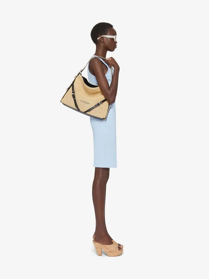 Women Shoulder Bags Givenchy Medium Voyou Bag In Raffia Natural Women Shoulder Bags Givenchy Medium Voyou Bag In Raffia Natural