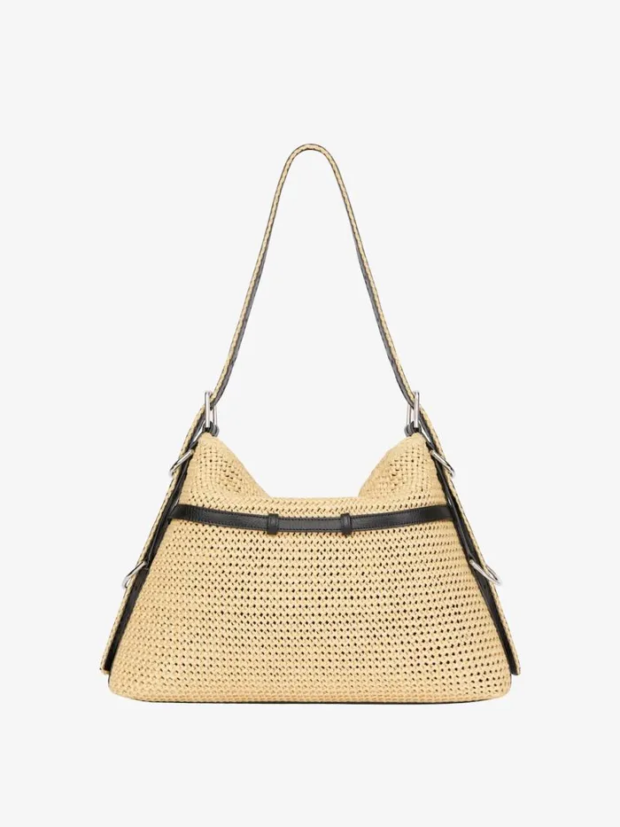 Women Shoulder Bags Givenchy Medium Voyou Bag In Raffia Natural Women Shoulder Bags Givenchy Medium Voyou Bag In Raffia Natural