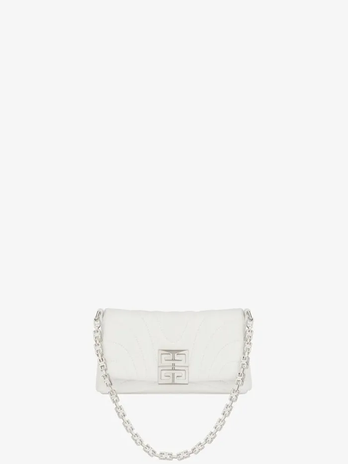 Women Shoulder Bags Givenchy Micro 4G Soft Bag In Quilted Leather Ivory