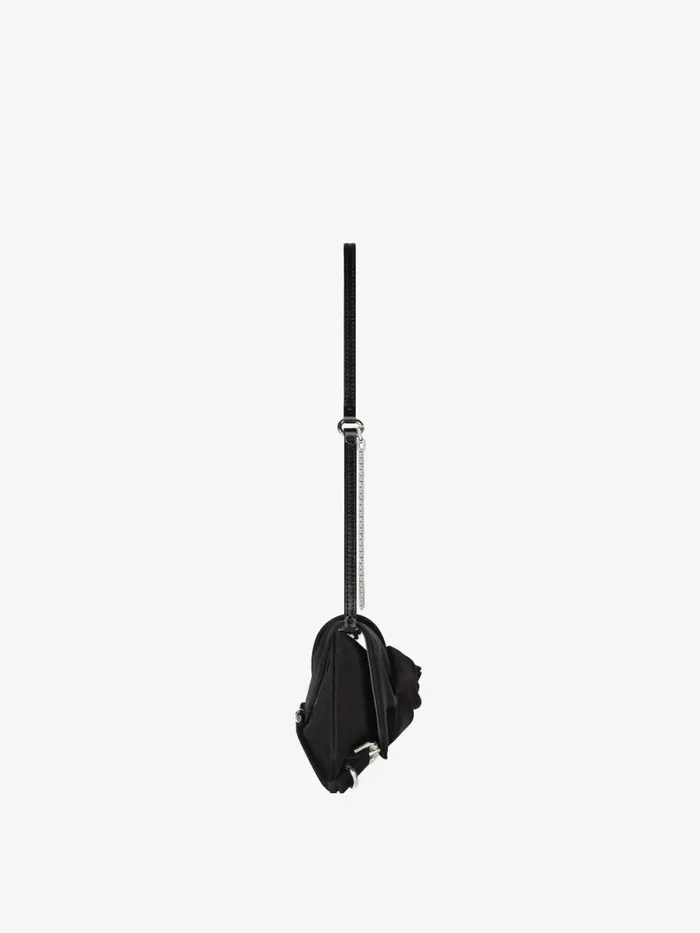 Women Shoulder Bags Givenchy Voyou Clutch Bag In Draped Satin With Floral Ornament Black Women Shoulder Bags Givenchy Voyou Clutch Bag In Draped Satin With Floral Ornament Black
