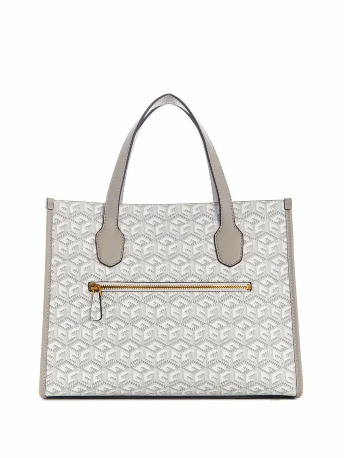 Women Silvana G Cube Tote Steel Handbags GUESS Women Silvana G Cube Tote Steel Handbags GUESS