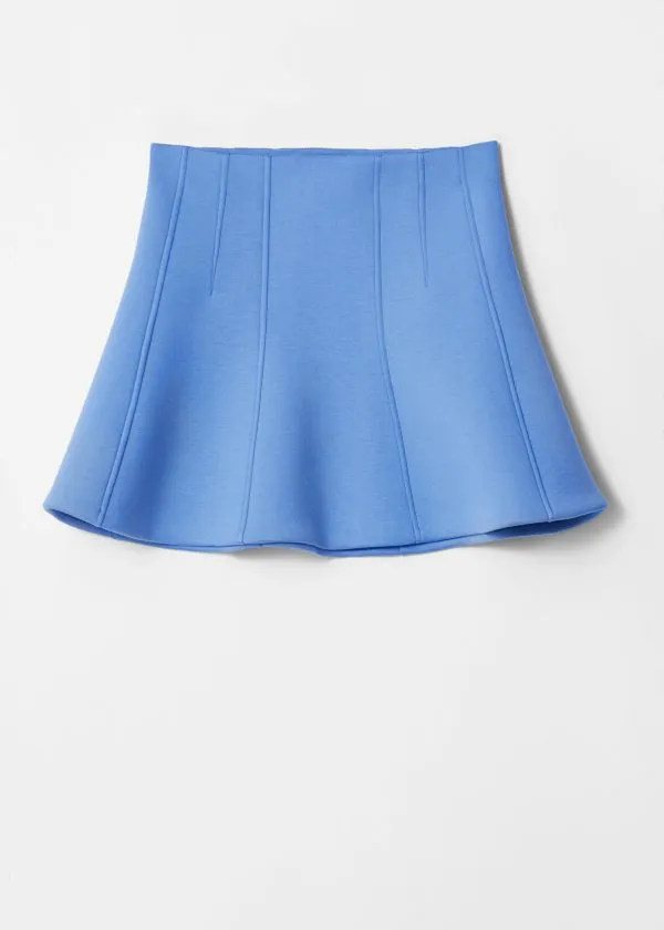 Women Skirts and Other Stories Mini Scuba Skirt Blue