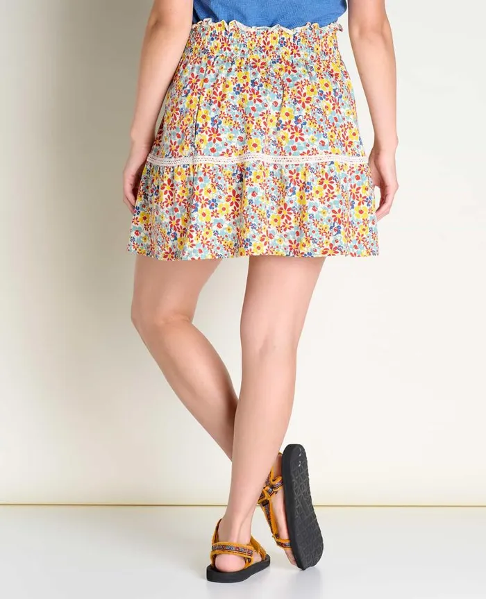 Women Skirts and Skorts Toad and Co Marigold Ruffle Skirt Barley Multi Floral Print