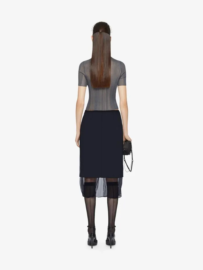 Women Skirts Givenchy Skirt In Floral Dvor Satin Jersey Blackpurple