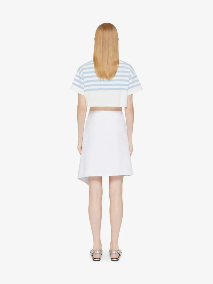 Women Skirts Givenchy Wrap Skirt In Denim With 4G Detail White