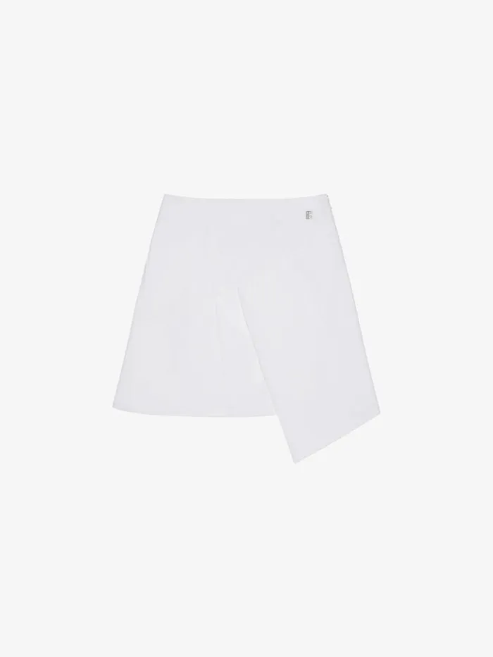 Women Skirts Givenchy Wrap Skirt In Denim With 4G Detail White