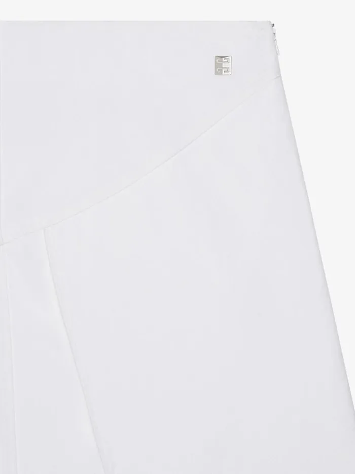 Women Skirts Givenchy Wrap Skirt In Denim With 4G Detail White