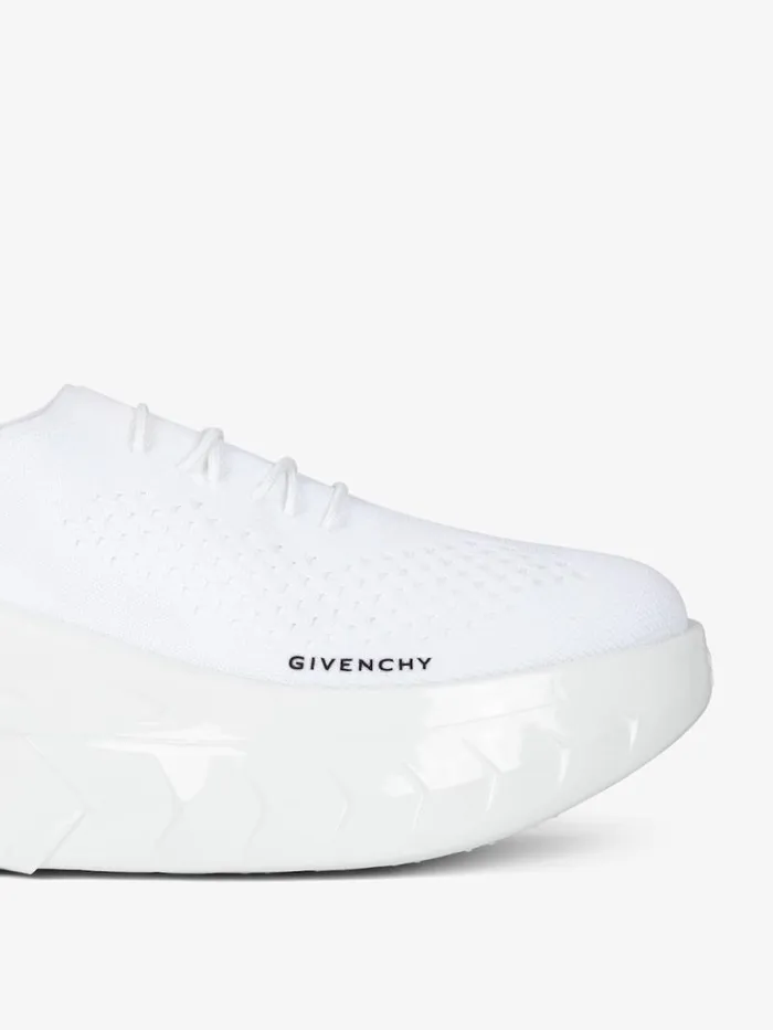 Women Sneakers Givenchy Marshmallow Wedge Sneakers In Rubber And Knit White