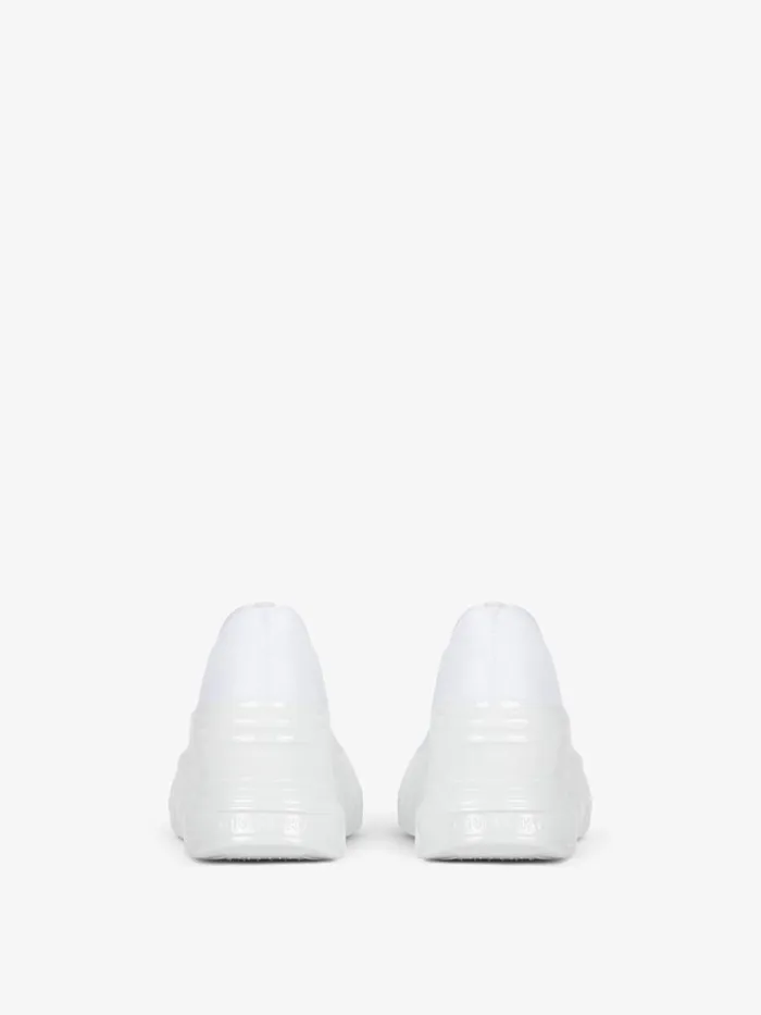 Women Sneakers Givenchy Marshmallow Wedge Sneakers In Rubber And Knit White