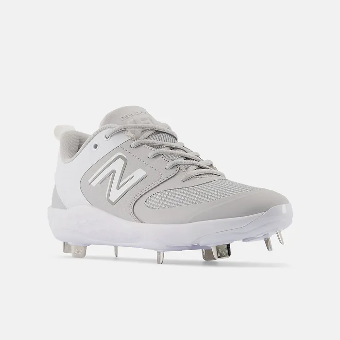 Women Softball New Balance Fresh Foam X Velo v3 Metal Grey with White