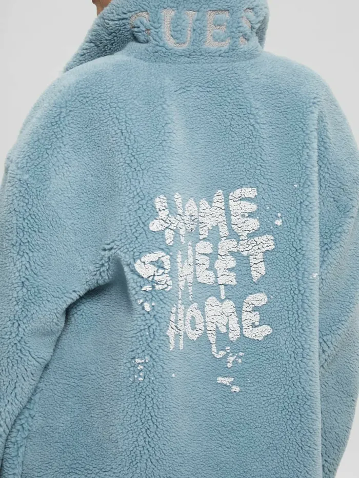 Women Solange FauxFur Coat Waterfall Blue Jackets and Coats GUESS Women Solange FauxFur Coat Waterfall Blue Jackets and Coats GUESS