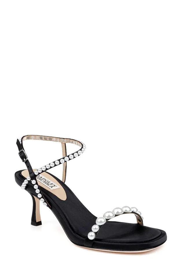 Women Stiletto Badgley Mischka Jolie Mid Heeled Sandals Black