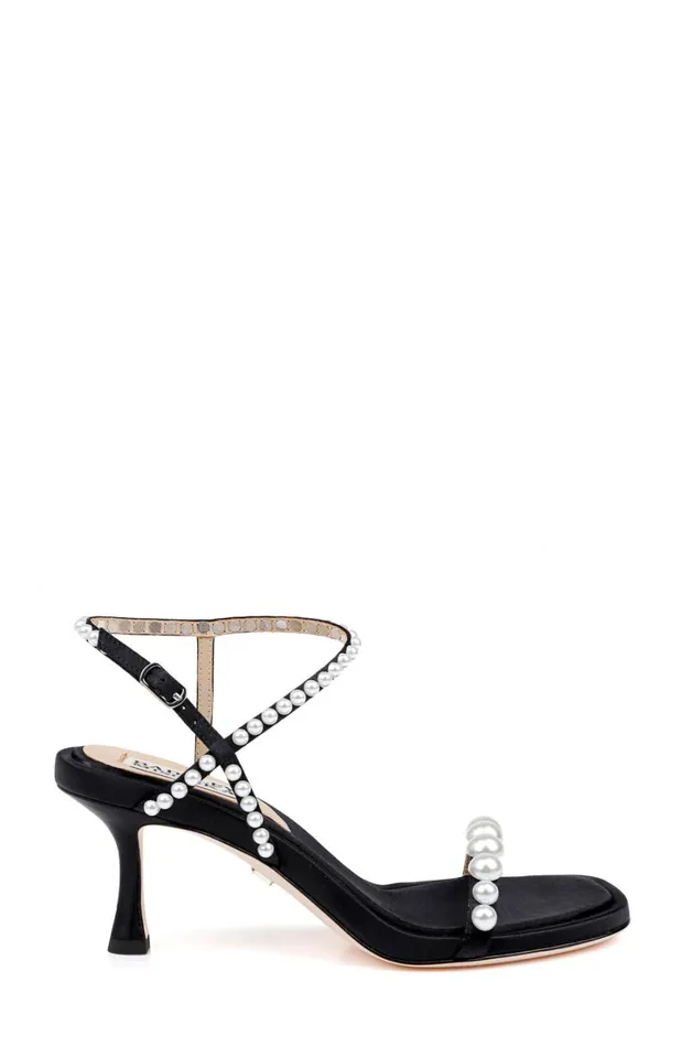 Women Stiletto Badgley Mischka Jolie Mid Heeled Sandals Black