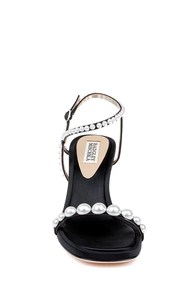 Women Stiletto Badgley Mischka Jolie Mid Heeled Sandals Black