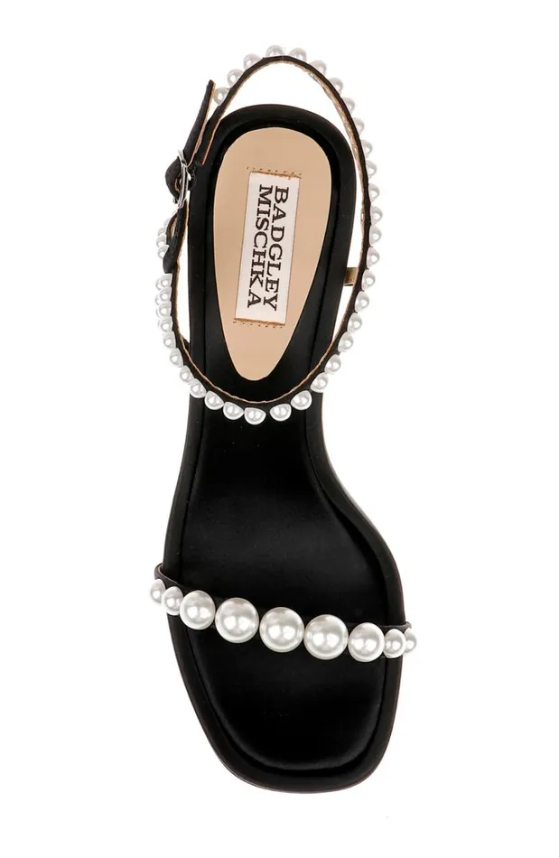 Women Stiletto Badgley Mischka Jolie Mid Heeled Sandals Black