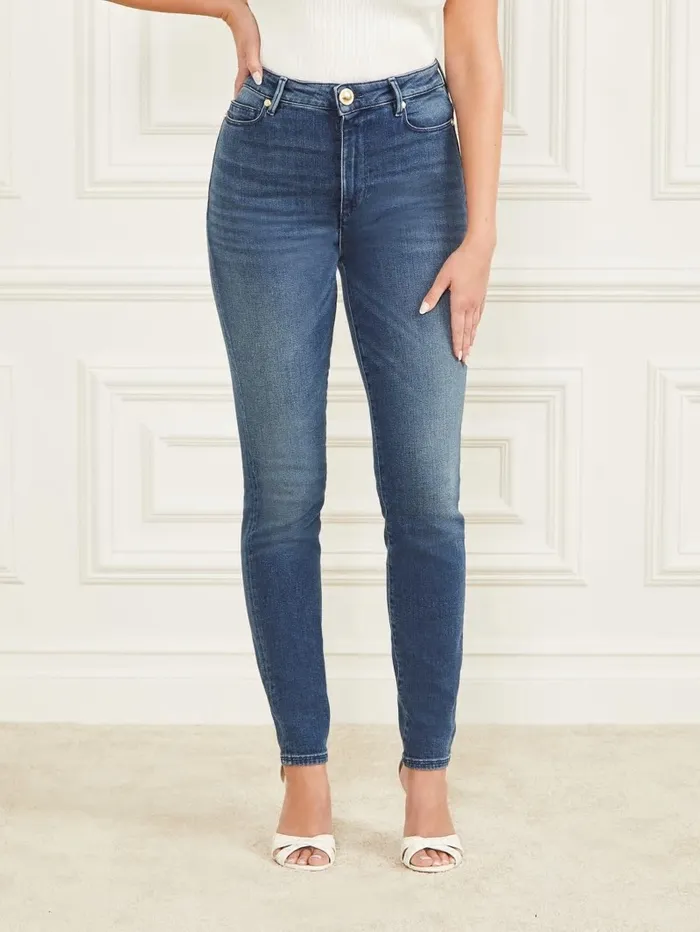 Women Stiletto No97 Jean Night Blue Wash Bottoms GUESS