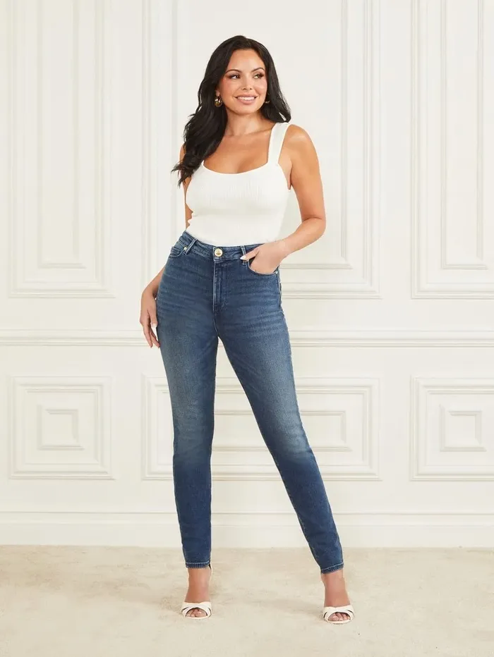 Women Stiletto No97 Jean Night Blue Wash Bottoms GUESS