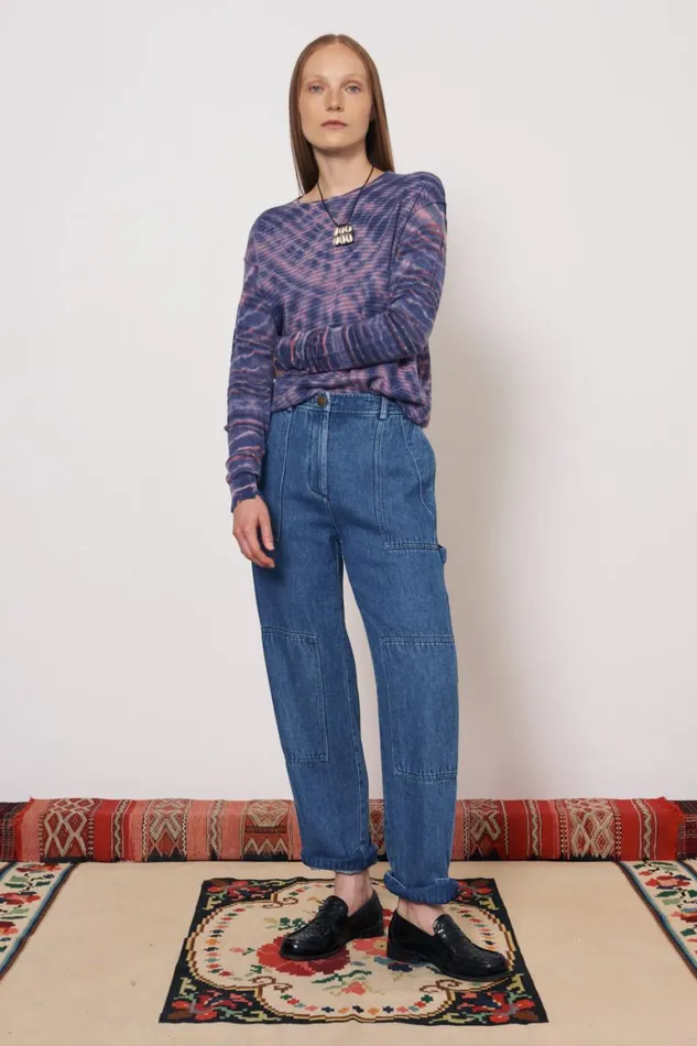 Women Stone Wash Work Pant Raquel Allegra Bottoms