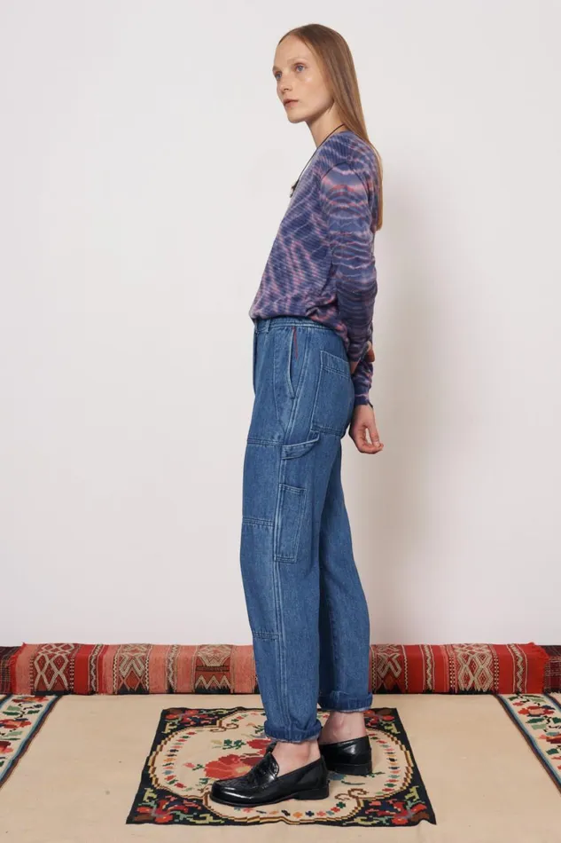 Women Stone Wash Work Pant Raquel Allegra Bottoms