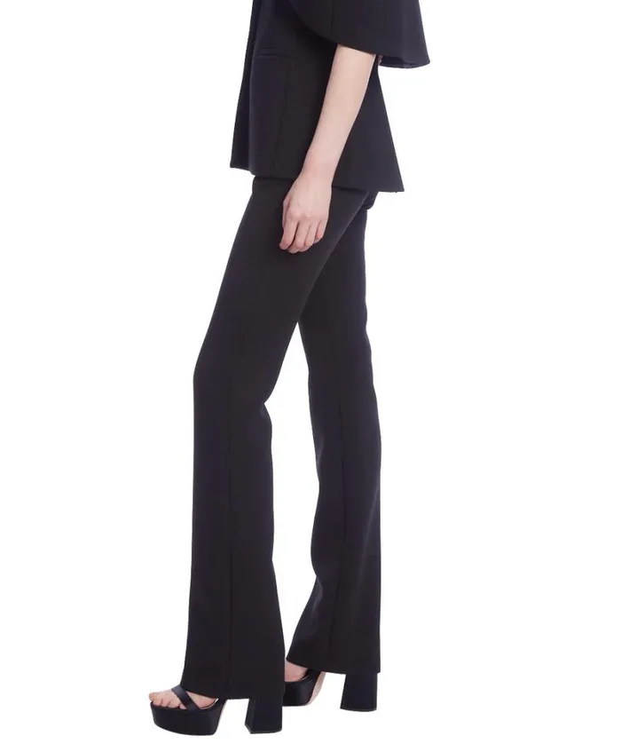 Women Suits Badgley Mischka Mid Rise Crepe Fitted Pants Black