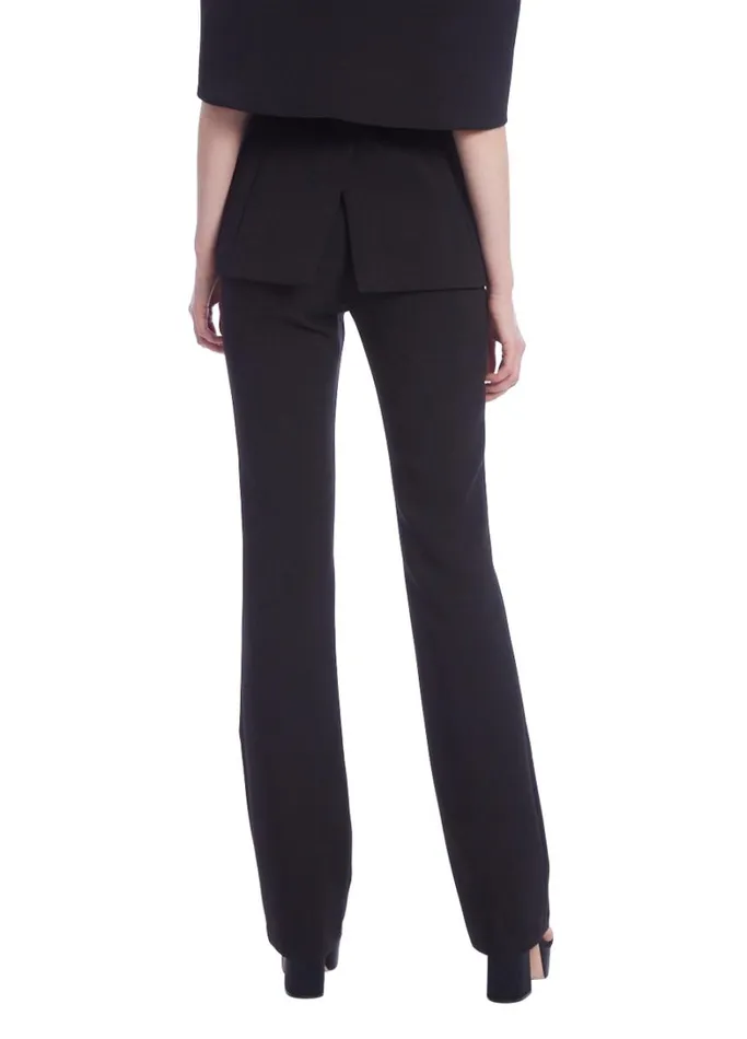 Women Suits Badgley Mischka Mid Rise Crepe Fitted Pants Black