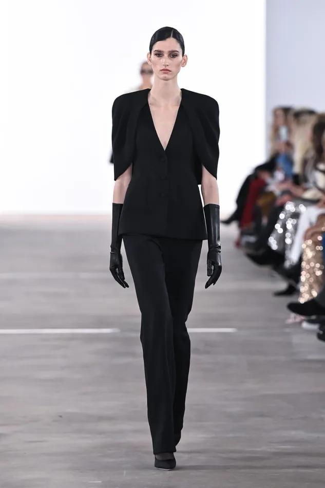Women Suits Badgley Mischka Mid Rise Crepe Fitted Pants Black