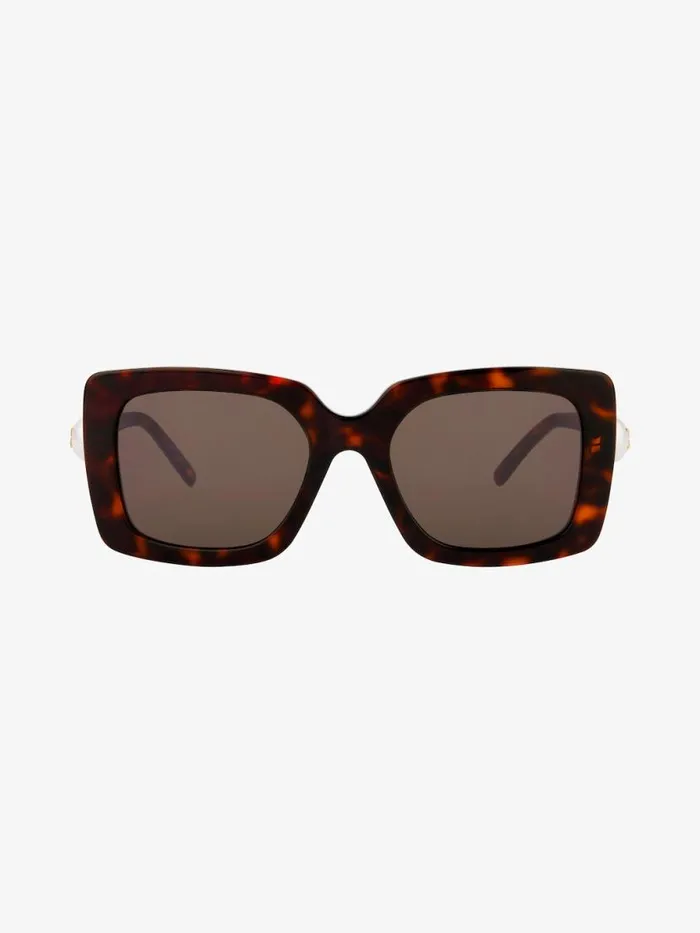 Women Sunglasses Givenchy 4G Pearl Sunglasses In Acetate With Crystals Dark Havanna