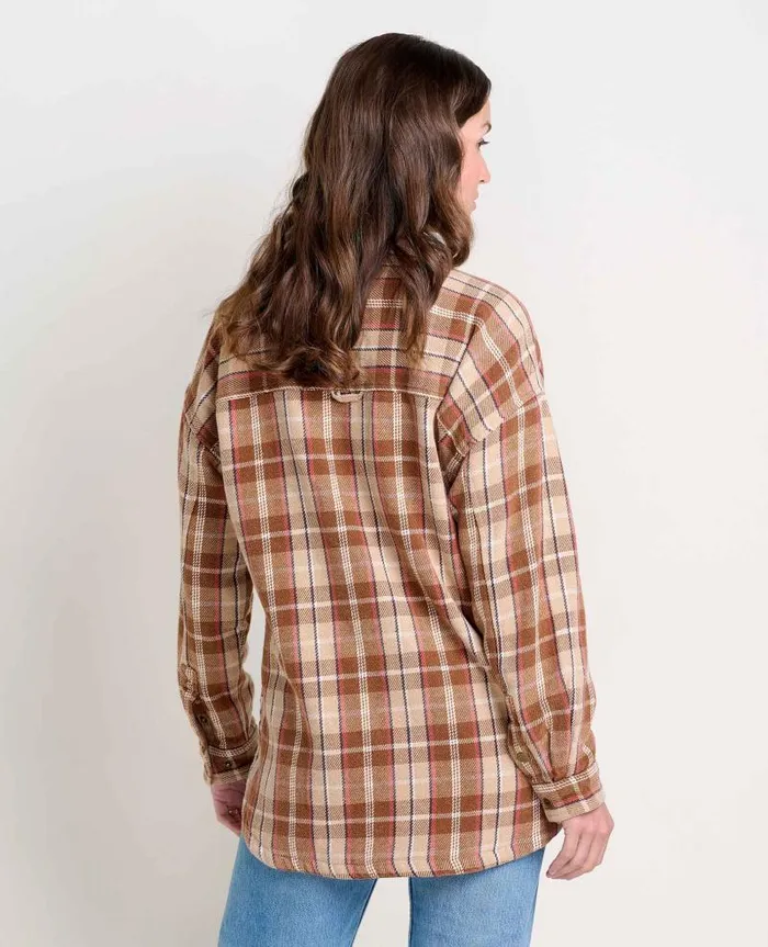 Women Sweaters Jackets and Layers Toad and Co Conifer Shirt Jacket Chai Plaid