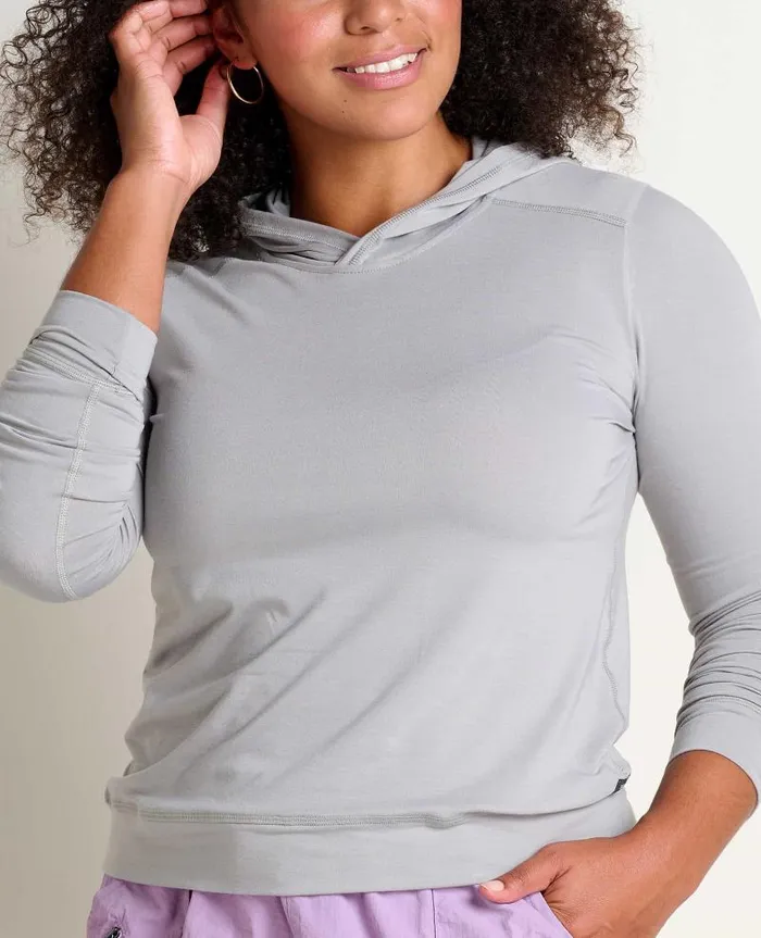 Women Sweaters Jackets and Layers Toad and Co Swifty Hoodie Light Ash
