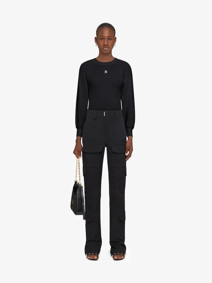 Women Sweatshirts and Hoodies Givenchy Slim Fit Sweatshirt In Fleece Black