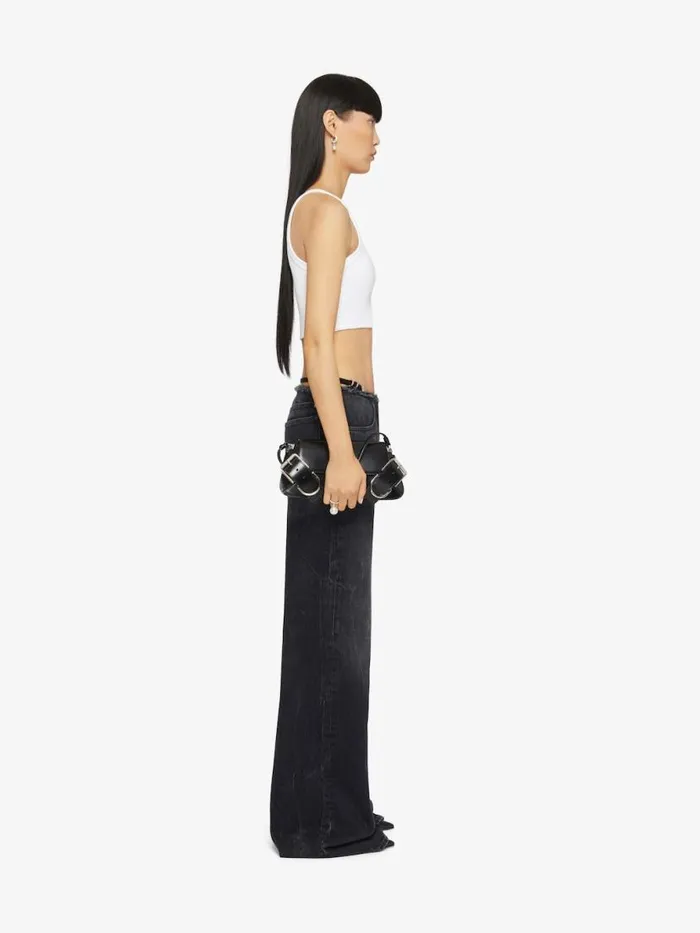 Women TShirts Givenchy Cropped Tank Top In Cotton With 4G Detail White
