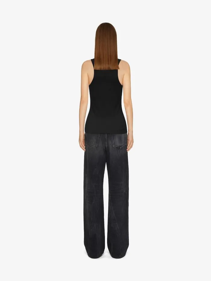 Women TShirts Givenchy GIVENCHY Archetype Slim Fit Tank Top In Cotton Black