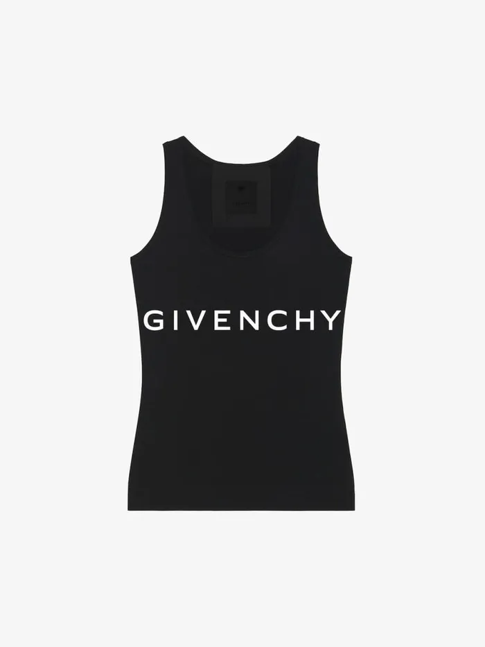 Women TShirts Givenchy GIVENCHY Archetype Slim Fit Tank Top In Cotton Black