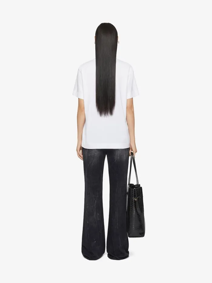 Women TShirts Givenchy Printed Tshirt In Cotton White