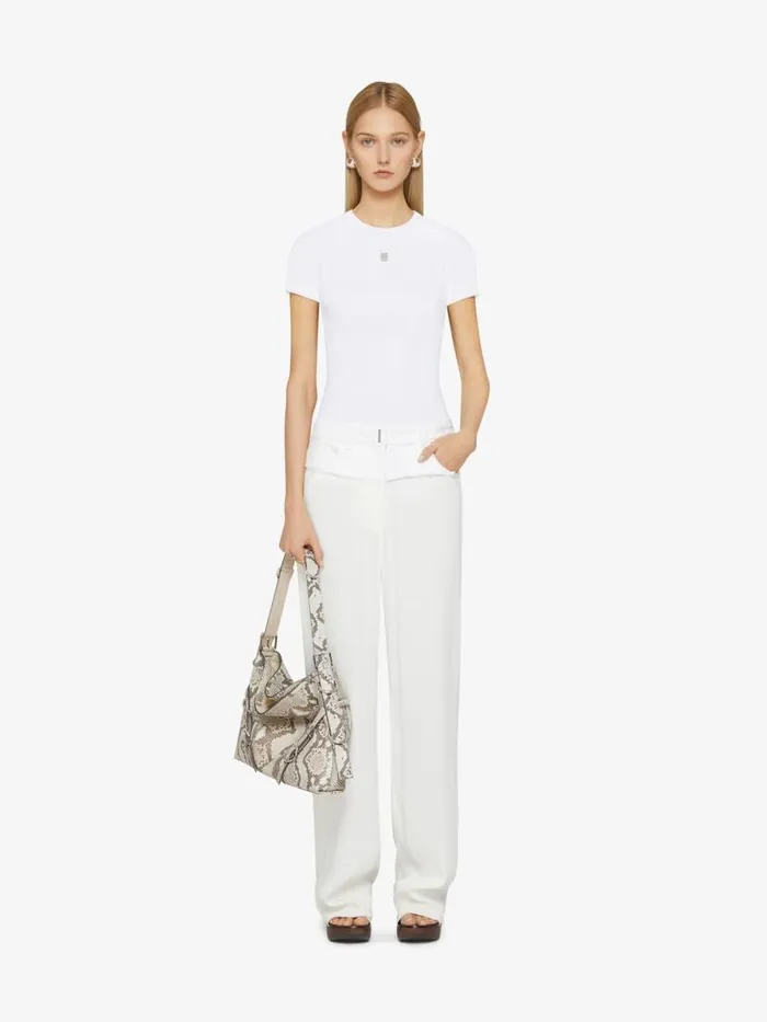 Women TShirts Givenchy Slim Fit Tshirt In Cotton With 4G Logo White