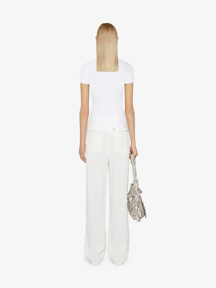 Women TShirts Givenchy Slim Fit Tshirt In Cotton With 4G Logo White