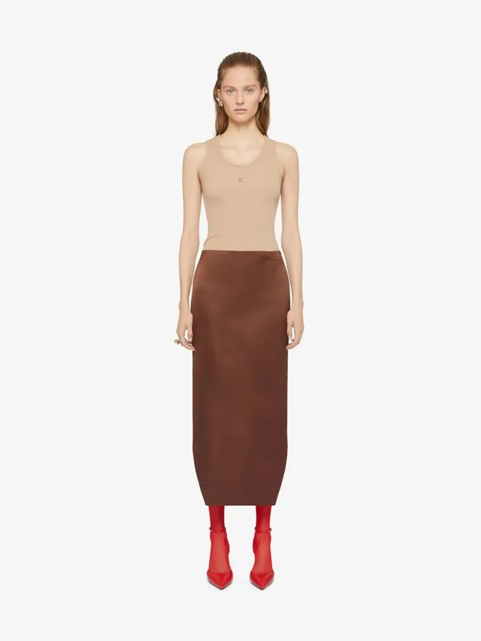 Women TShirts Givenchy Slim Fit Tank Top In Cotton With 4G Detail Beige Cappuccino Women TShirts Givenchy Slim Fit Tank Top In Cotton With 4G Detail Beige Cappuccino
