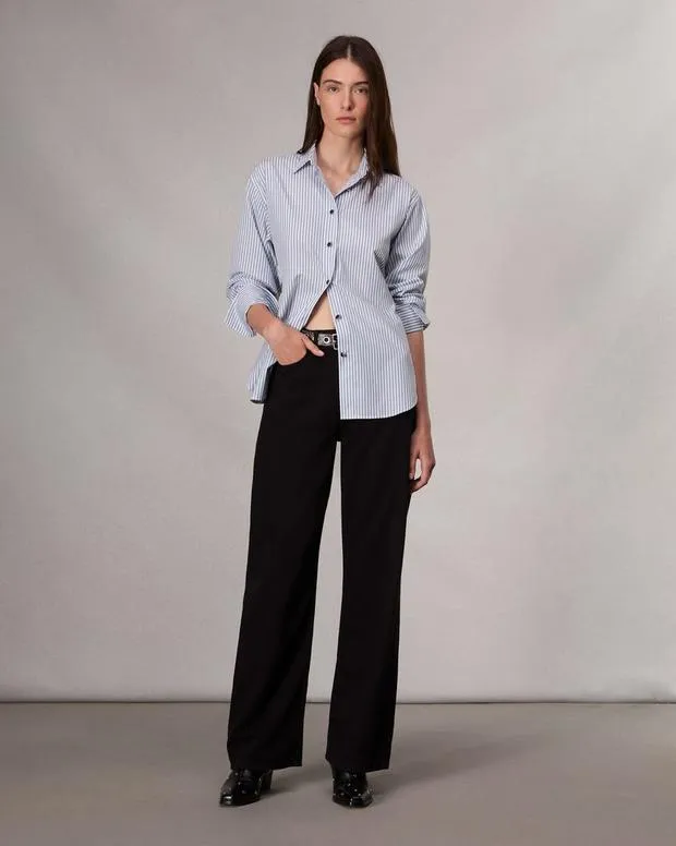 Women TShirts rag and bone Eve Striped Shirt Blue Stripe
