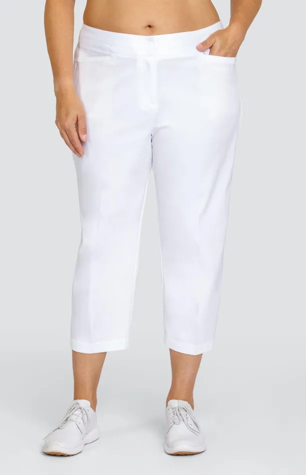 Women Tail Activewear Capris Classic 23034 Capri Chalk White