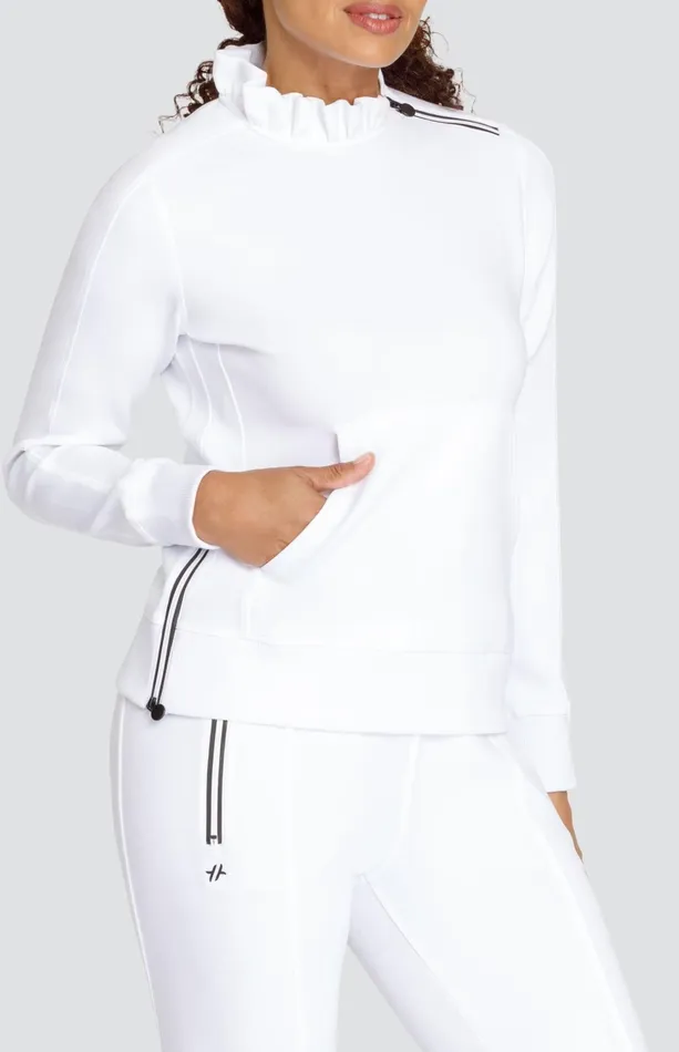 Women Tail Activewear Long Sleeve Condoleezza Chalk White Pullover