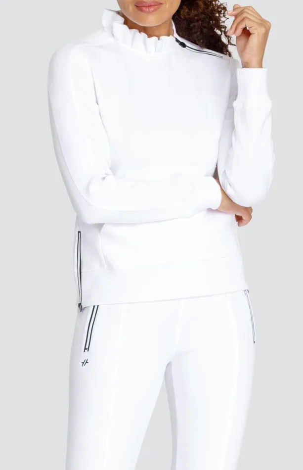 Women Tail Activewear Long Sleeve Condoleezza Chalk White Pullover
