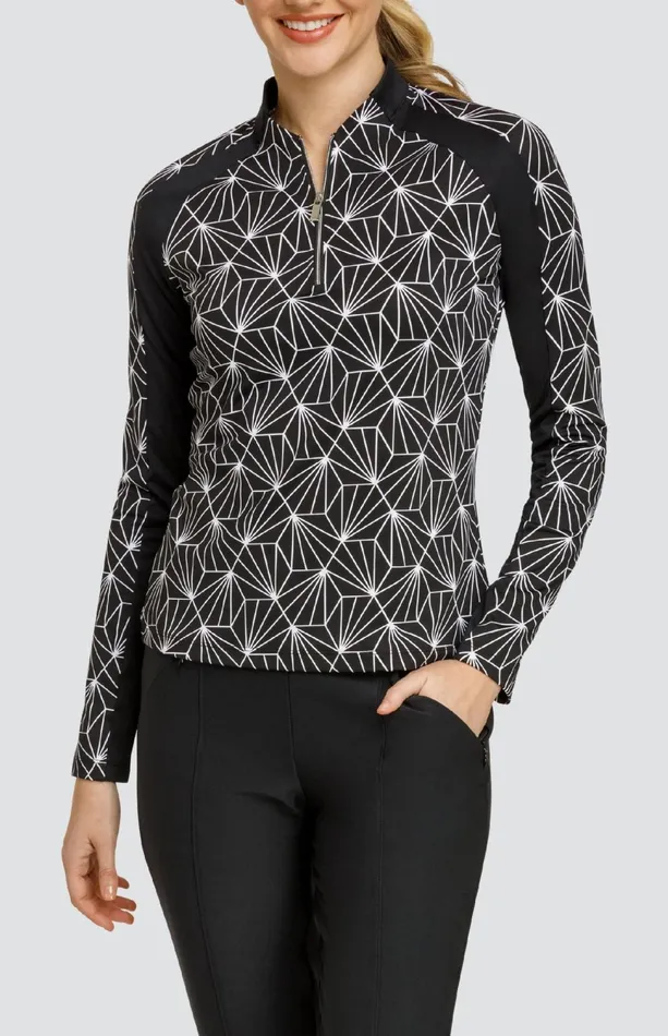 Women Tail Activewear Long Sleeve Ender Top Flourishing Palms