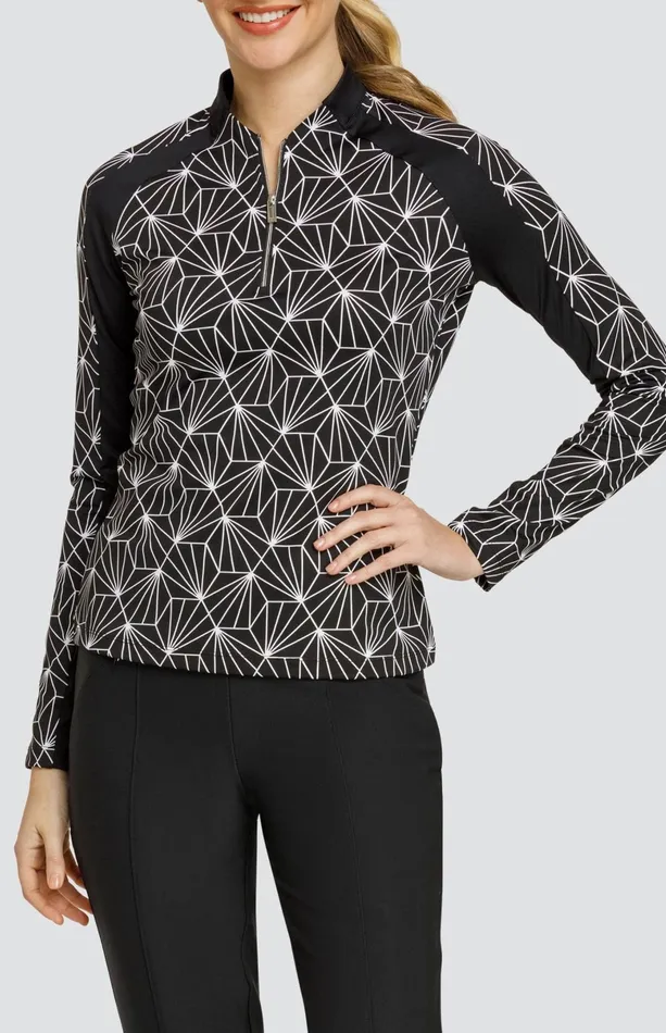 Women Tail Activewear Long Sleeve Ender Top Flourishing Palms