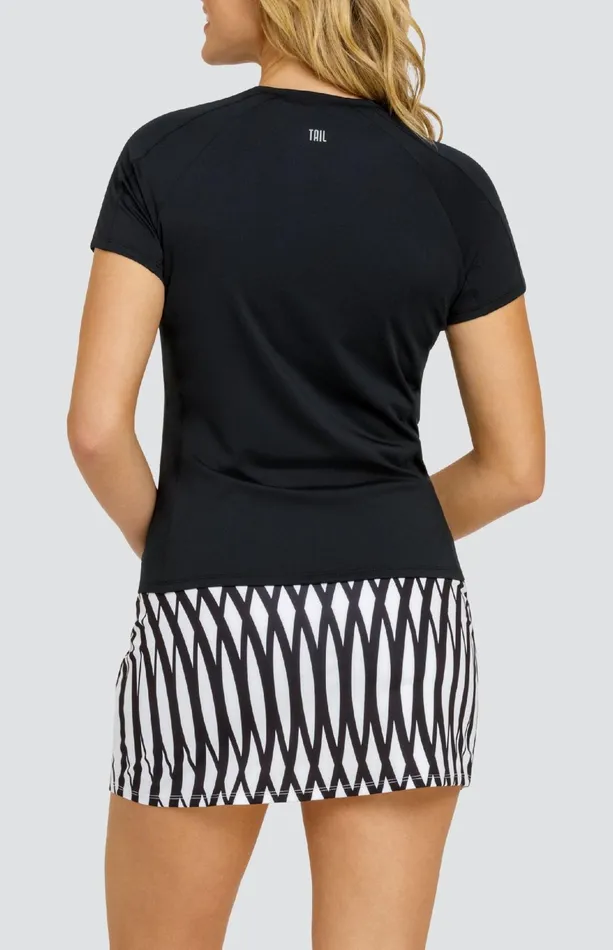 Women Tail Activewear Short Sleeve Tella Top Onyx Black