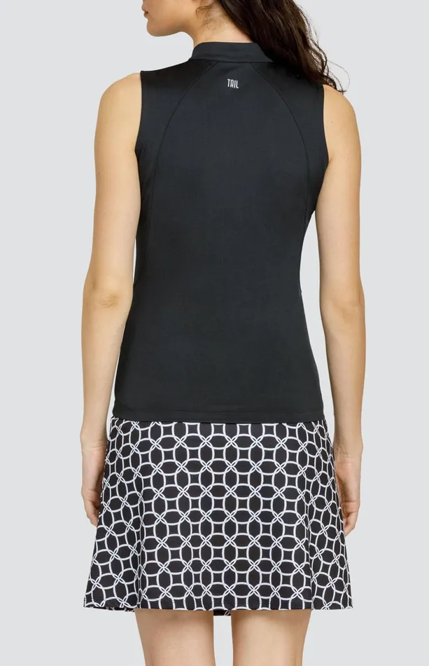 Women Tail Activewear Sleeveless Gem Top Onyx Black