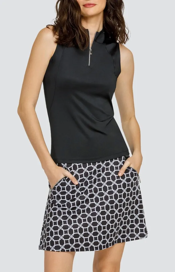 Women Tail Activewear Sleeveless Gem Top Onyx Black